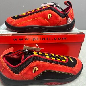 Piloti Spyder SV Mens 10 Driving Shoes Red Yellow Racing Motorsport NOS PR12-4